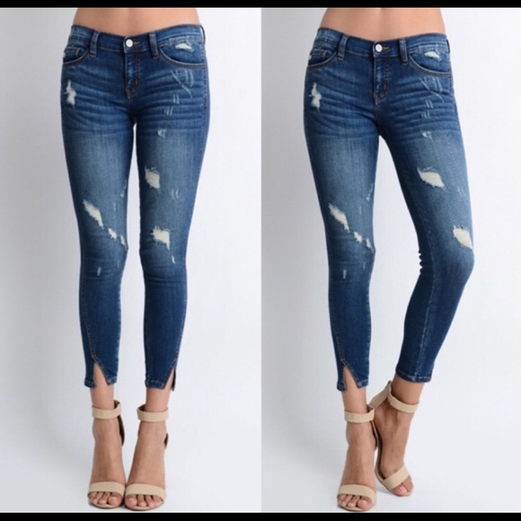 Aluna Levi Denim - Distressed Ankle Skinnies